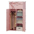 Modern Portable Lockable Plastic Printed Wardrobe for Bedroom Hospital Workshop-Simple DIY Furniture for Dining