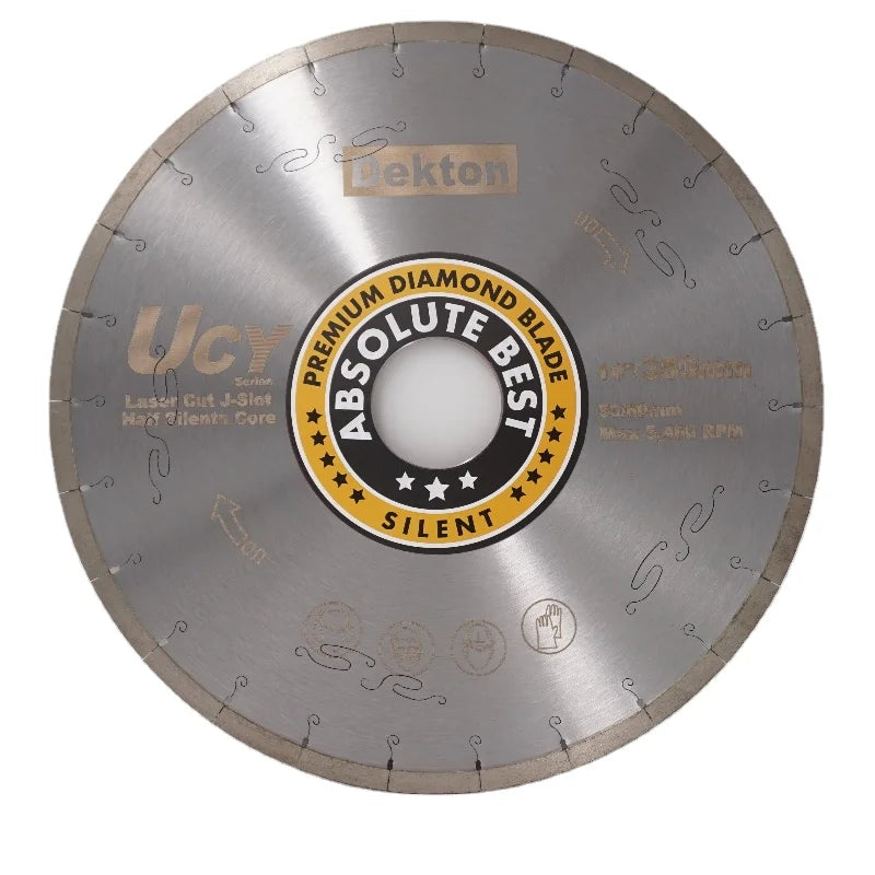 14in/350mm UCY J-Slot Factory Dekton Cutting Diamond Saw Blades Cutting for Granite Stone Slab Dekton  Diamond Cutting Discs
