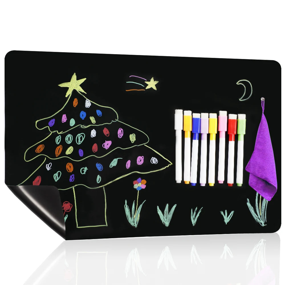 Custom Self-Adhesive Blackboard and Green Magnetic Chalkboard Set for Home and Restaurant Decoration