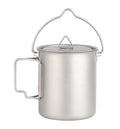 Travel Accessories Titanium Cup 750Ml Ultralight Portable Pot Titanium Water Mug Cup for Outdoor Camping Cookware