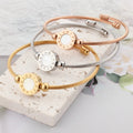 Nabest Stainless Steel Roman Numerals Bangles Jewelry PVD Plated Waterproof Cable Wire Twists Bracelet & Bangle