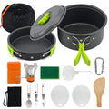 Portable 3-Piece Camping Cookware Set with Induction Stove Backpacking and Travel Outdoor Frying Pans Kitchen Kit