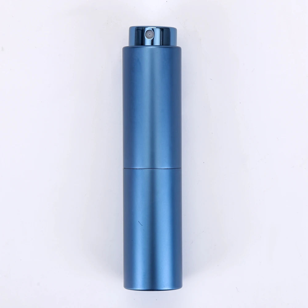 Custom Color Empty 8ml 10ml Aluminum Twist Spray Bottle Refill Perfume Atomizer with Glass Inner Bottle