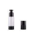 Matte Black PET Skin Care Serum Packaging Bottle with Pump Sprayer Custom Logo PP Base Vacuum Dispensing Optional Pump Head