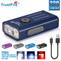 Wholesale MINIX Keychain Flashlight Super Bright 320LM USB Rechargeable IP68 Adjustable Focus Mini EDC UV Torch 3-Year