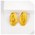 Powell 18K PVD New Arrival Stud Earrings Tarnish-Free Gold Jewelry with Zircon Waterproof Stainless Steel Trendy Style