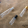 30ml 50ml 100ml Round Glass clear Empty Crimping Screw Spraying Perfume Bottle with Wood Lid