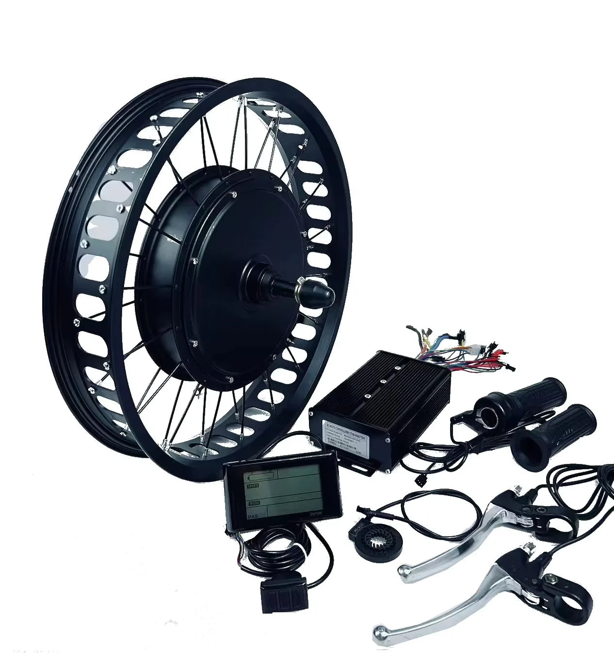 48v 52v 2000w Electric Fat Bike Snow Bike Rear Wheel Conversion Kit 20"*4.0 26"*4.0  Fat Folding Ebike Motor Kit With Battery