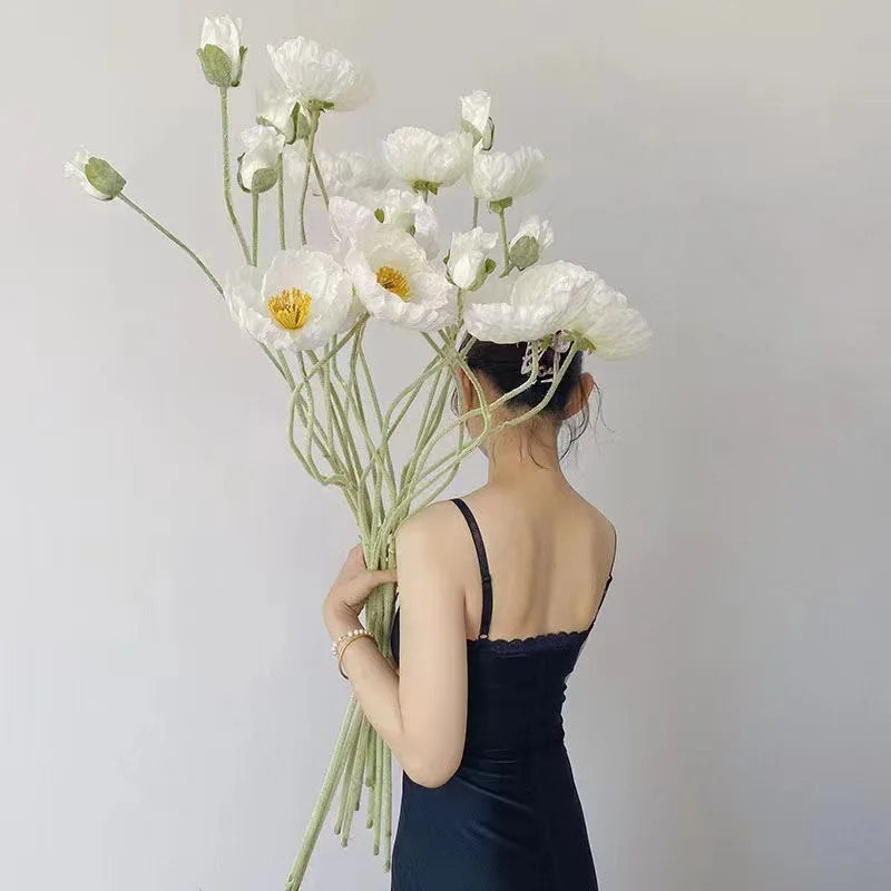Large Artificial Poppy Flowers for Home Decor Wedding Centerpieces for Christmas New Year Mother's Day Giant Paper Road Lead
