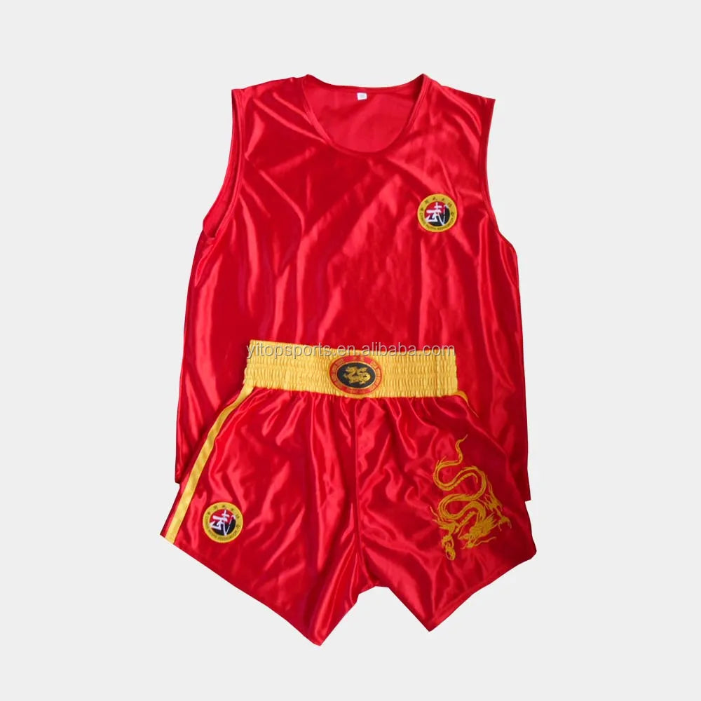 Factory Price Wushu Sanda Uniform Martial Arts Costume for Training