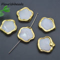 Wholesale 18K Gold Plated Star Shape Natural Shell Beads for DIY Handmade Jewelry Bracelet Necklace Making