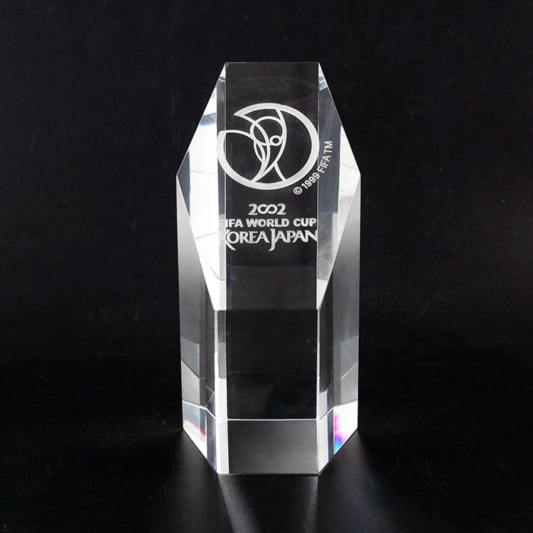 Pujiang Wholesale High Quality K9 Blank Crystal Trophy Award Custom Laser Engraved Crystal Trophy for Souvenir Gift
