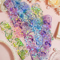 5 Pieces/Pack Pet Sticker Pack Flower Series Ins Flash Film Hand Account DIY Material Decoration Stickers 4Models