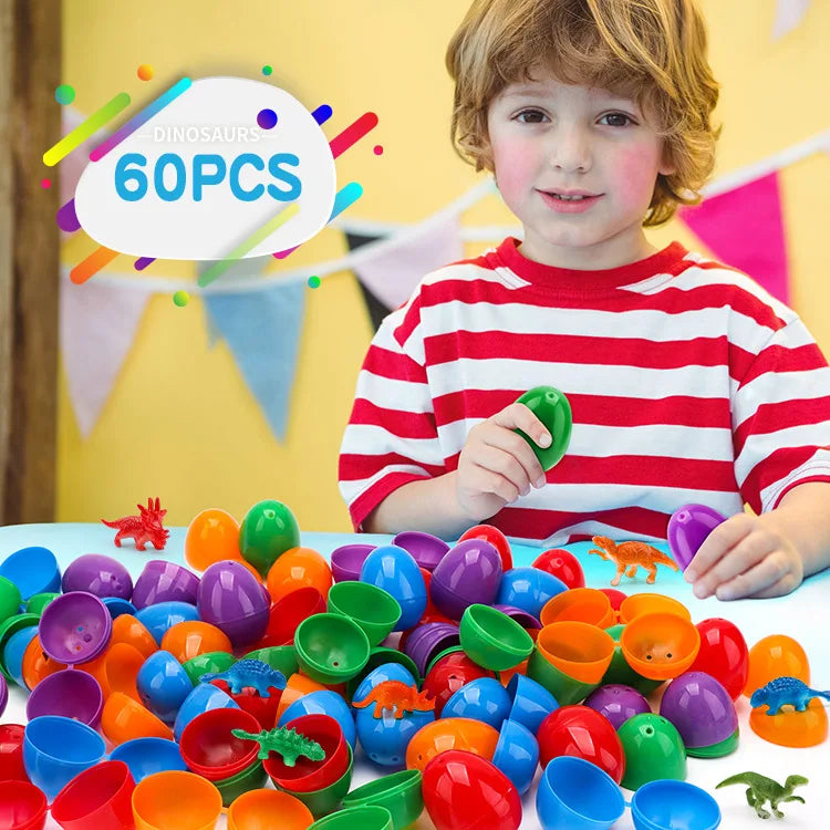 Fillable Dino Toys Decoration Large Easter Egg Ourwarm Unique Painting Surprise Gift Plastic Opp Bag Durable Easter Baskets E-CD