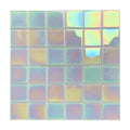 Customized Sky White Crystal Swimming Pool Tile Iridescent Rainbow Color Wall Decorative Glass Mosaic Tile