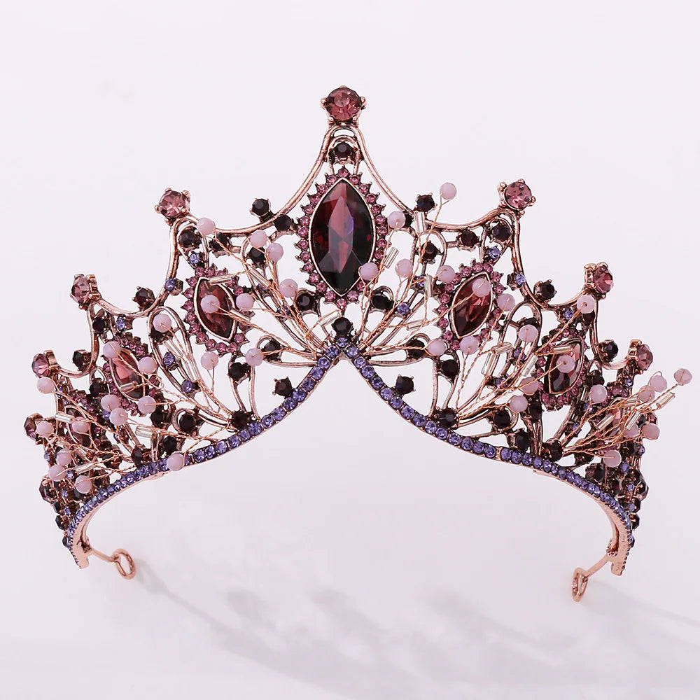 Bride Crown Baroque New Retro Headdress Wedding Luxury Crystal Accessories Performance Tiaras Headwear