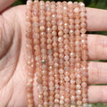 AsVrai U 2 3 4mm Yellow Natural Round Faceted Sun Stones Loose Spacer Beads Jewelry Making DIY Bracelet Earrings Accessories
