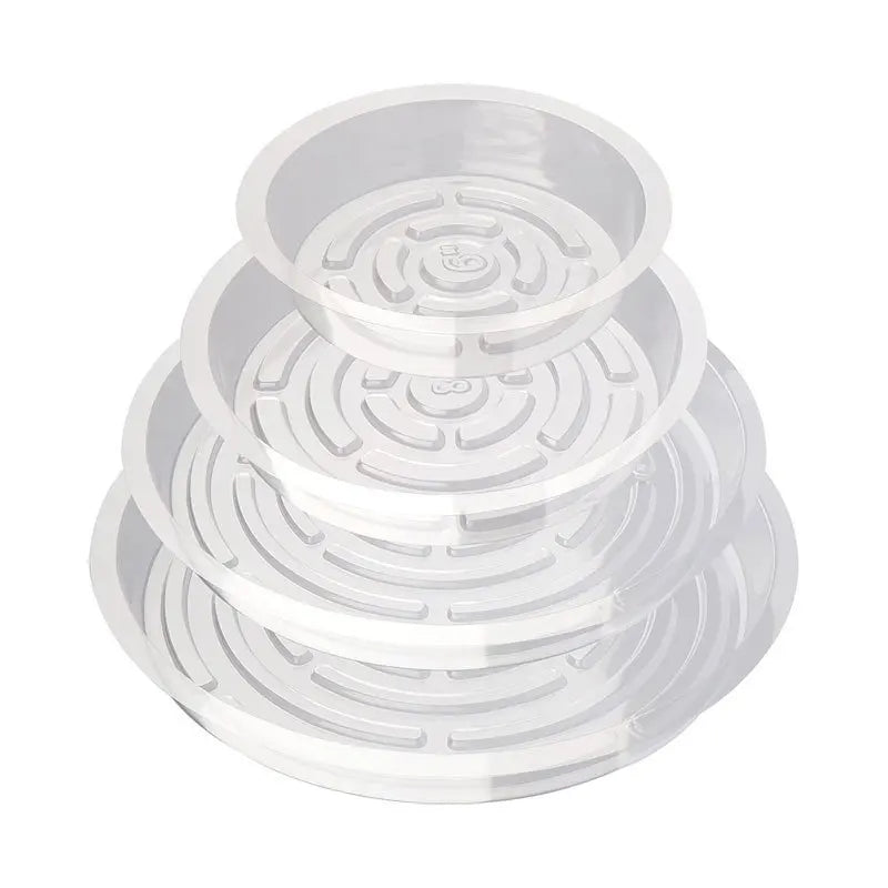Flower Pot Set for Indoor Outdoor Garden Clear Plant Saucer Drip Trays Plant Labels Plastic Plant Pot Saucers