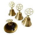 Wholesale custom alloy lucky bell pentagram metal bell for xmas ornament