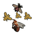 Custom Animal Shape Iron on Embroidered Patches Bee Patch for Hat