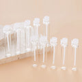 Small 2ml Clear Plastic Drip Perfume Bottle Cylinder Glass Test Tube Empty Laboratory Liquid Fragrance Vial with Dropper
