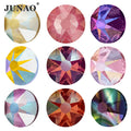 JUNAO SS6-SS40 8 Big 8 Small 16 Cut Facets AB Glass Crystal Strass Flatback Hotfix Rhinestones for Jewelry