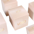 Unbranded Custom Size Square Candle Packaging Boxes Colorful Printing UV Advantage Foil Material Embossing Handling Folder Type