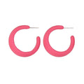 Color Hoop Earrings C-shaped Candy Colored Letter Earring Women's Wedding Engagement Jewelry
