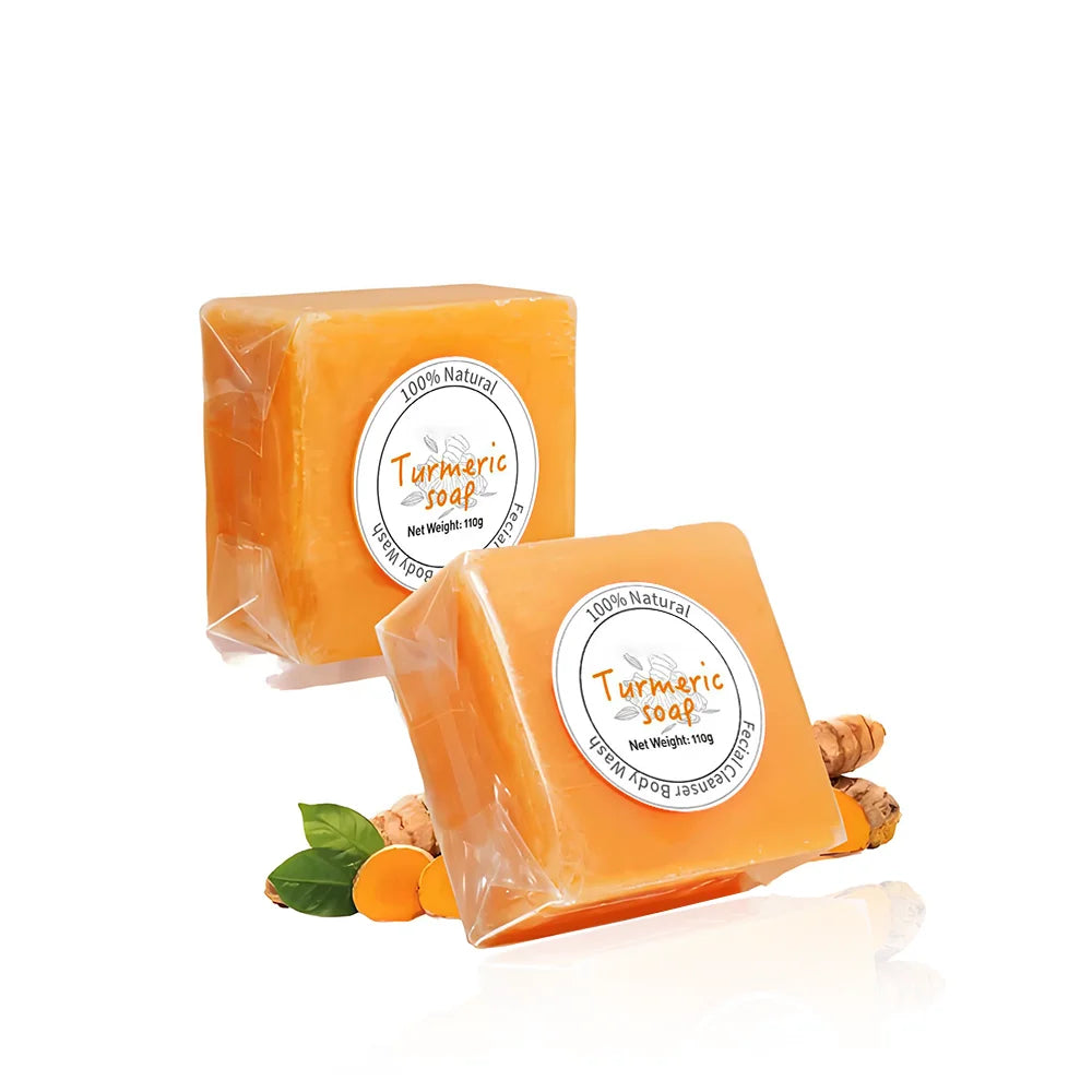 In Stock Eco-Antifungal Aroma Scented 100G Bath Spa Soap Bar Turmeric Kojic Acid Oil Control Scrub Soap for Household