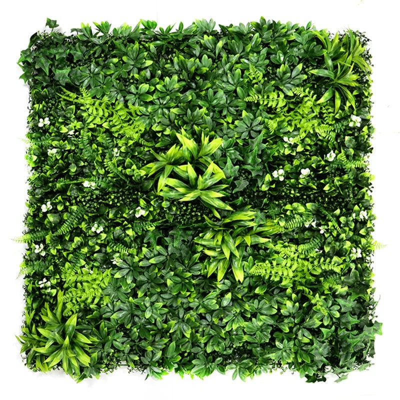 Uv-resistant and Flame-retardant Mur Vegetal Artificiel Artificial Plant Wall Panel Green Grass Wall Artificial Foliage Wall