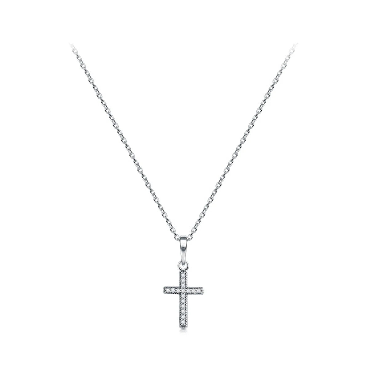 Wholesale S925 Sterling Silver Classic Cross Pendant Necklace New Fashion Necklaces for Gifts