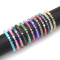 Bohemia Style Glass Crystal Stone Children's Bracelet Handmade Colorful Mix Glaze Beads 8mm Anniversary Jewelry Beaded Wholesale