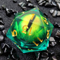 Extra Large Handcrafted 20 Sided Floating Dice 55mm Moving Dragon Eye D20 Resin Dice for Dungeons and Dragons