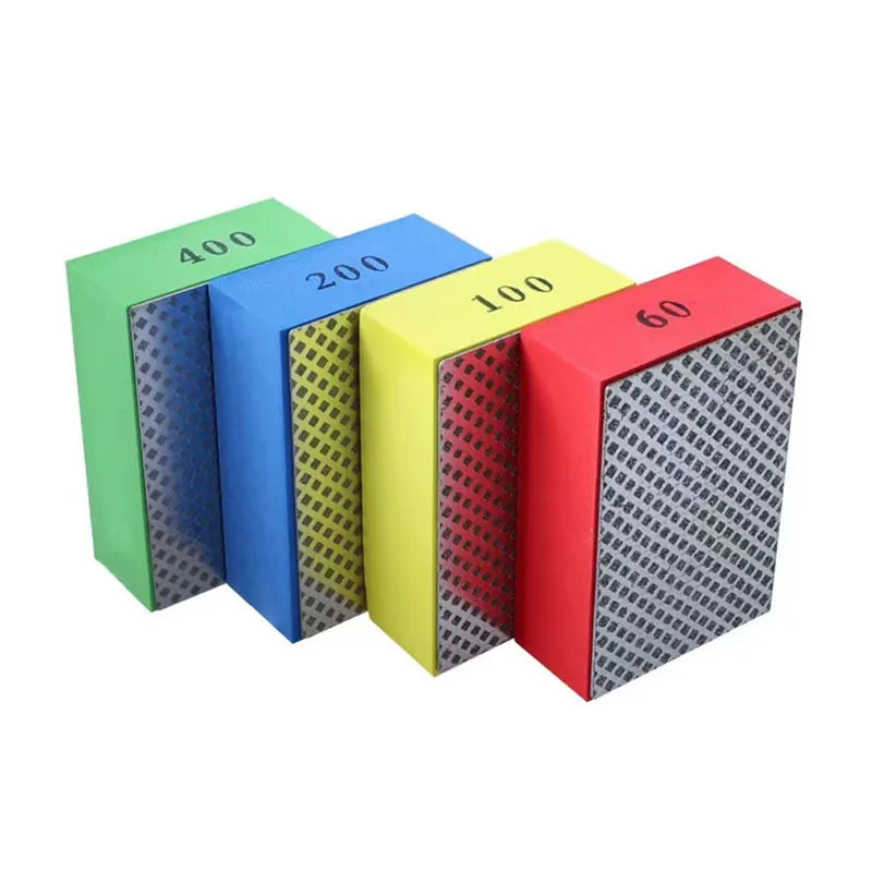 Electroplated Resin Diamond Hand Sponge Polishing Pads for Stones/concrete/glass 95x60x31mm