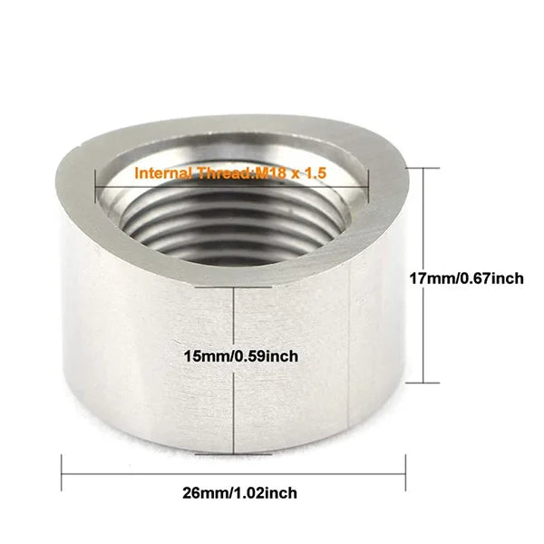 XBM XBM-25520 M18X1.5 Polished Stainless Steel Grade 10.9 Flat Head Left Thread Notch Nut Bolt Welding Plug Screw Accessory Car
