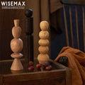 WISEMAX FURNITURE Modern Home Decor Irregular Shape Black Table Ornament Simple Wooden Small Home Decoration
