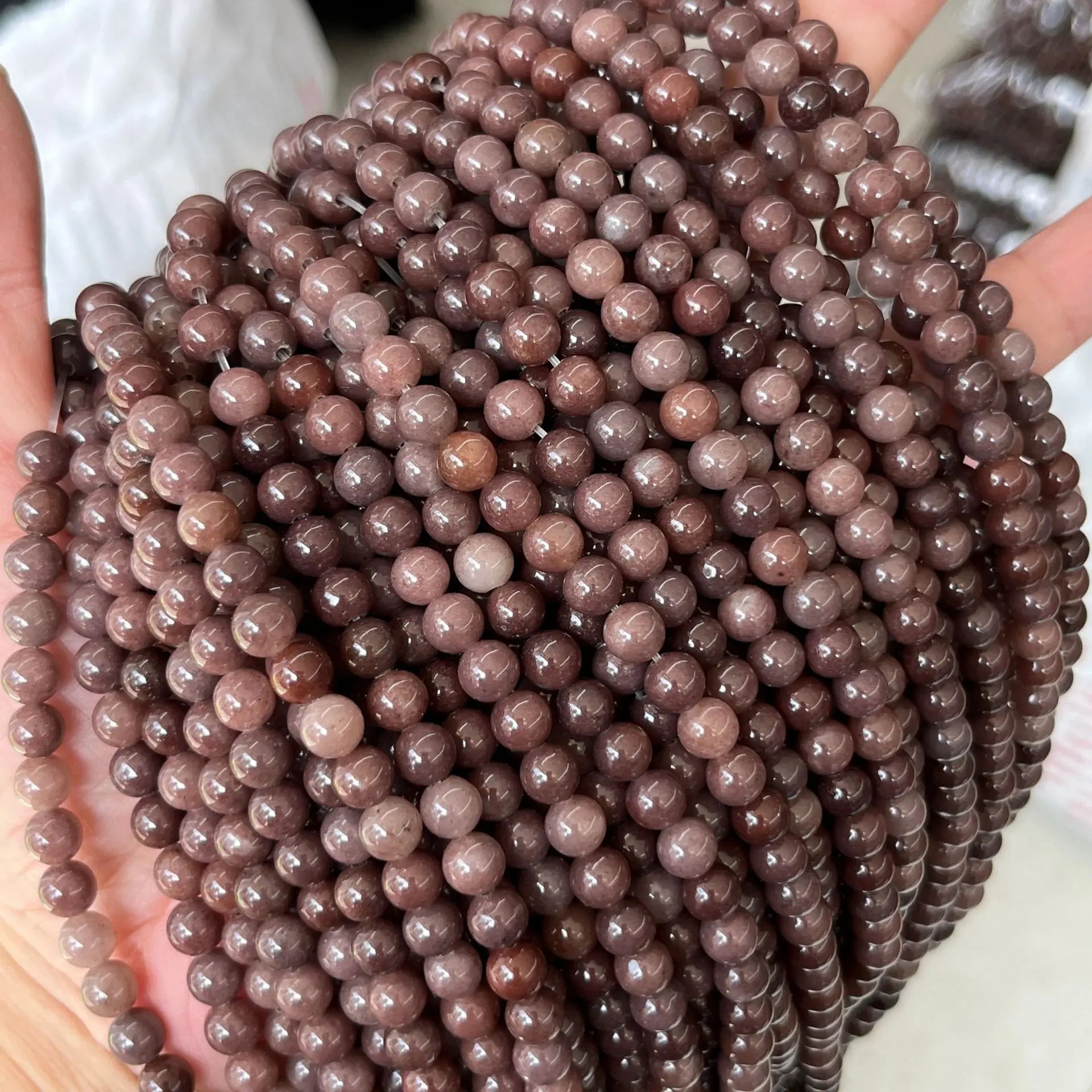 Cheerful Natural Purple Aventurine Gemstone Beads Loose Round Semi-Precious Stone Beads for Jewelry Craft Making 4mm-10mm