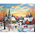 Diy Diamond Painting Kits for Adults Handpainted Snow Landscape with Full Round Rhinestone 30x40cm Picture for Home Decor