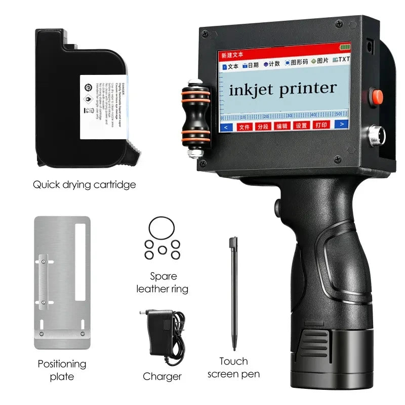 Portable Digital Inkjet Printer Fast Dry Ink with DX5/DX7 Print Head Widely Used Expiry Date Printing Gun Machine