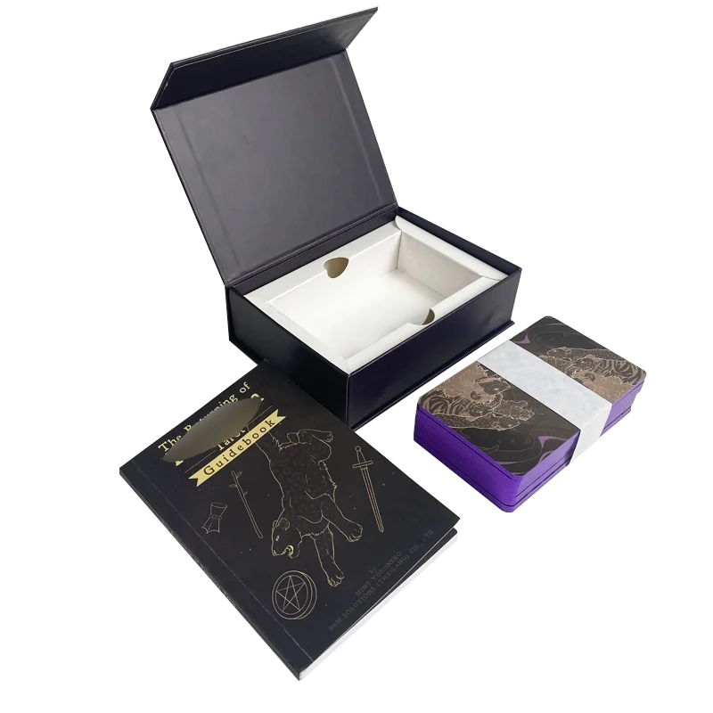 Hot Selling Printed Tarot Game Decks Custom logo Portable Playing Cards Box with Guidebook