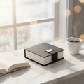 Magnetic Book Shape Metal Gift Paper Cardboard Classic Flip Folding Jewelry Box