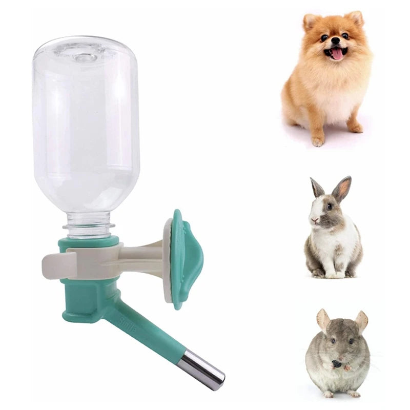 No-Drip Dog Water Bottle Feeder for Toy Breed to Large Sized Dog Cats Rabbits Detachable Pet Food Bowl Leak-Proof Nozzle