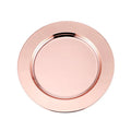 Wholesale Metal Stainless Steel Bronze or Gold Rose Round Wedding Table Decoration Charger Plates From Zstonda