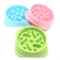 Plastic Square Dog & Cat Slow Feeder Bowls-Slow Down Feeding Dish for Pets