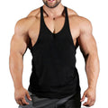 Men's Sleeveless Fitness Workout Vest Crop Muscle Tank Top Wholesale Gym Singlets Breathable Knitted Weaving