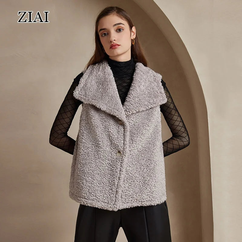 New Arrival Customized Women's Shearling Jacket Winter Fashion Teddy Fur Design Casual Coat Wholesale Shearling Jacket