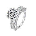 Wrapping Service 2-3.8ct Moissanite Engagement Rings Vermeil Jewelry Moissanite Jewelry with Certificate of Authenticity