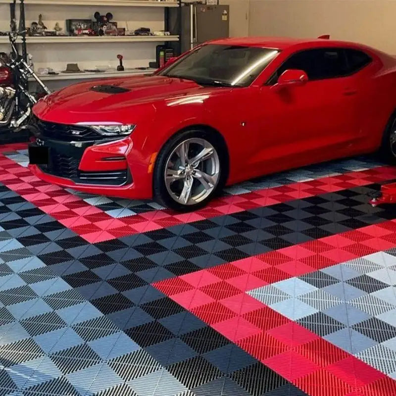 Anti Slip Car Wash Drainage Plastic PP Plastic Interlocking Garage Floor Tile for Car Parking Carwash Garage Flooring Warehouse