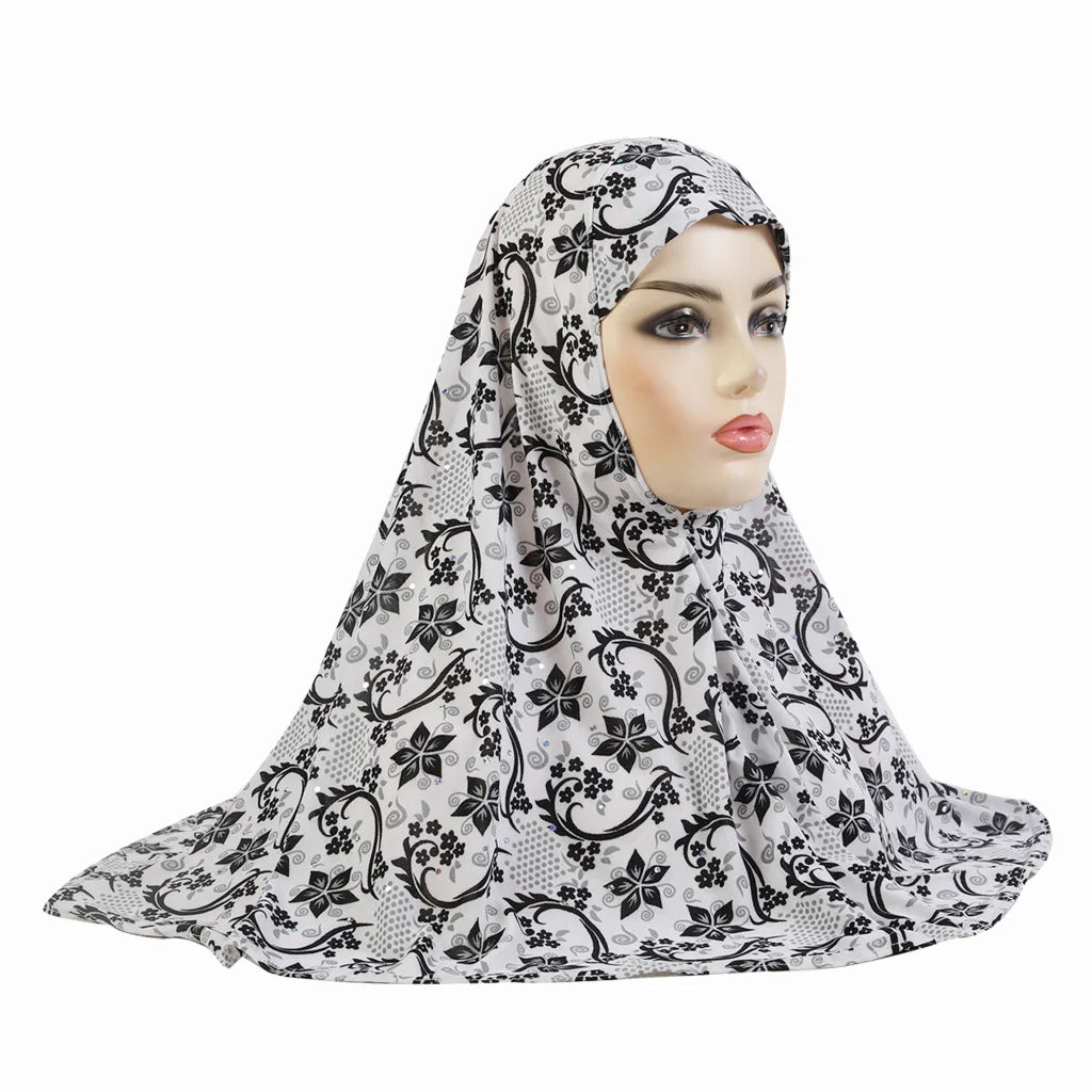 2023 New Fashion Dot Mesh Crystal Hemp Hot Drill Turban Scarf Oile Hijab Scarf