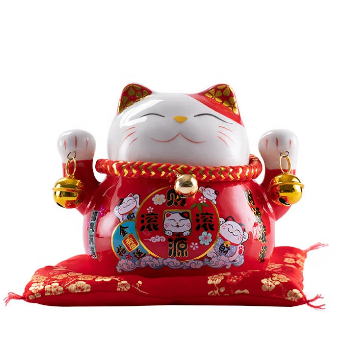 4.5 Inches Home  Hotel Piggy Bank Company Decor  Porcelain Japanese Figurine Gift Ceramic Fortune Lucky Cat Maneki  Neko